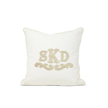 Load image into Gallery viewer, Applique Monogram Pillow Cover