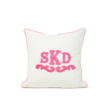 Load image into Gallery viewer, Applique Monogram Pillow Cover