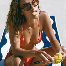 Load image into Gallery viewer, Slowtide Stripe Premium Woven Towel - Deep Pool