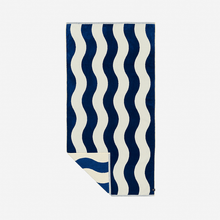 Load image into Gallery viewer, Slowtide Stripe Premium Woven Towel - Deep Pool