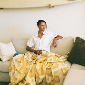 Botanical Waves Oversized Beach Blanket