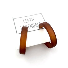 Load image into Gallery viewer, Mahogany Brown Frosted Small Classic Hoop Earrings