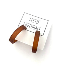 Load image into Gallery viewer, Mahogany Brown Frosted Small Classic Hoop Earrings
