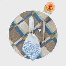 Load image into Gallery viewer, Hydrangea dinner napkins, blue, set of two
