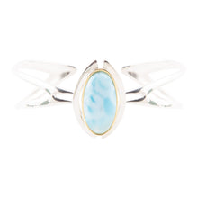 Load image into Gallery viewer, Shine Bright Larimar Cuff Bracelet
