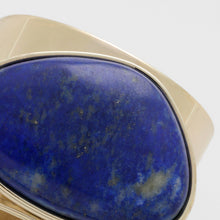 Load image into Gallery viewer, Gilt edge shell napkin rings, lapis lazuli, set of two