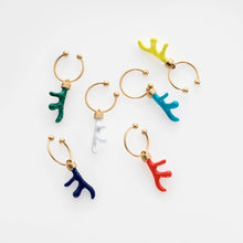 Load image into Gallery viewer, Coral wine charms
