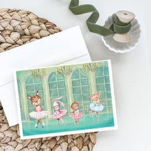 Load image into Gallery viewer, Animal Ballerinas Dancing Greeting Cards -  Blank Note Cards – 8-Pack of Artist-Designed Cards with Envelopes