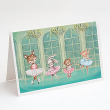 Load image into Gallery viewer, Animal Ballerinas Dancing Greeting Cards -  Blank Note Cards – 8-Pack of Artist-Designed Cards with Envelopes