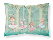 Load image into Gallery viewer, Animal Ballerinas Dancing Fabric Standard Pillowcase – Artistic Decorative Front, White Back