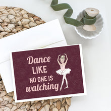 Load image into Gallery viewer, Dance like no one is watching Greeting Cards -  Blank Note Cards – 8-Pack of Artist-Designed Cards with Envelopes