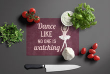 Load image into Gallery viewer, Dance like no one is watching Glass Cutting Boards – Durable, Decorative Kitchen Art Large