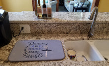 Load image into Gallery viewer, Dance is music made visible Dish Drying Mat – Absorbent, Artistic Kitchen Essentials