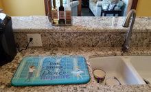 Load image into Gallery viewer, Eat Sleep Dance Repeat Dish Drying Mat – Absorbent, Artistic Kitchen Essentials