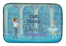 Load image into Gallery viewer, Eat Sleep Dance Repeat Dish Drying Mat – Absorbent, Artistic Kitchen Essentials