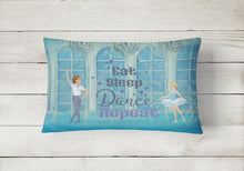 Load image into Gallery viewer, Eat Sleep Dance Repeat Canvas Fabric Decorative Pillow