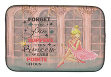 Load image into Gallery viewer, This Princess Wears Pionte Shoes Dance Dish Drying Mat – Absorbent, Artistic Kitchen Essentials