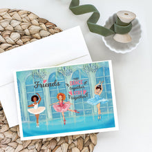 Load image into Gallery viewer, Friends that Dance together stay together Greeting Cards -  Blank Note Cards – 8-Pack of Artist-Designed Cards with Envelopes