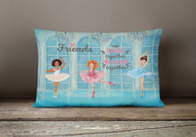 Load image into Gallery viewer, Friends that Dance together stay together Canvas Fabric Decorative Pillow