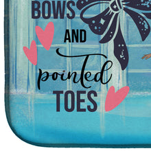 Load image into Gallery viewer, Glitter Bows and Pointed Toes Dance Dish Drying Mat – Absorbent, Artistic Kitchen Essentials
