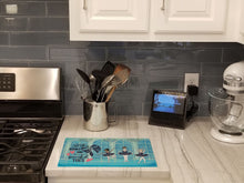 Load image into Gallery viewer, Glitter Bows and Pointed Toes Dance Glass Cutting Boards – Durable, Decorative Kitchen Art Large