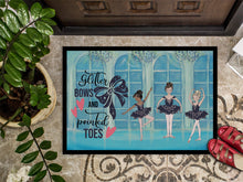 Load image into Gallery viewer, Glitter Bows and Pointed Toes Dance Doormat - 18x27 Decorative Floor Mat – Indoor/Outdoor Rug with Artistic Flair