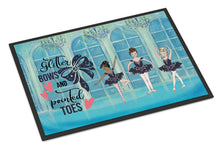Load image into Gallery viewer, Glitter Bows and Pointed Toes Dance Doormat - 18x27 Decorative Floor Mat – Indoor/Outdoor Rug with Artistic Flair