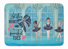 Load image into Gallery viewer, Glitter Bows and Pointed Toes Dance Machine Washable Memory Foam Mat