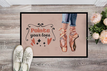 Load image into Gallery viewer, Pointe your Toes Dance Doormat - 24x36 Decorative Floor Mat – Indoor/Outdoor Rug with Artistic Flair