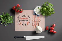 Load image into Gallery viewer, Pointe your Toes Dance Glass Cutting Boards – Durable, Decorative Kitchen Art Large