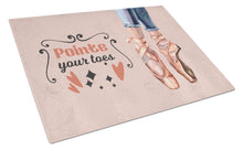 Load image into Gallery viewer, Pointe your Toes Dance Glass Cutting Boards – Durable, Decorative Kitchen Art Large