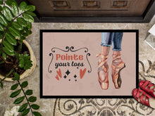 Load image into Gallery viewer, Pointe your Toes Dance Doormat - 18x27 Decorative Floor Mat – Indoor/Outdoor Rug with Artistic Flair