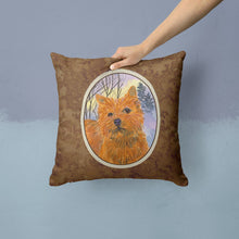 Load image into Gallery viewer, Norwich Terrier Throw Pillow - 14x14 Decorative Pillow – Art for Your Home &amp; Patio
