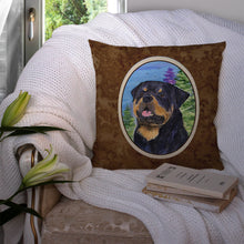 Load image into Gallery viewer, Rottweiler Throw Pillow - 14x14 Decorative Pillow – Art for Your Home &amp; Patio
