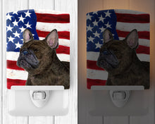 Load image into Gallery viewer, USA American Flag with French Bulldog Ceramic Night Light SS4003CNL