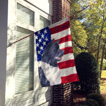 Load image into Gallery viewer, USA American Flag with Akita Flag Canvas House Size
