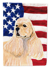 Load image into Gallery viewer, USA American Flag with Cocker Spaniel Flag Canvas House Size