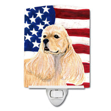 Load image into Gallery viewer, USA American Flag with Cocker Spaniel Ceramic Night Light SS4006CNL