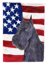 Load image into Gallery viewer, USA American Flag with Schnauzer Garden Flag – Decorative Outdoor Yard Flag