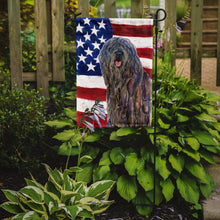 Load image into Gallery viewer, USA American Flag with Bergamasco Sheepdog Garden Flag – Decorative Outdoor Yard Flag