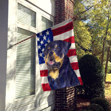 Load image into Gallery viewer, USA American Flag with Rottweiler Flag Canvas House Size