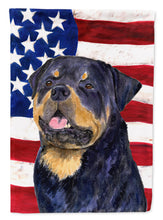 Load image into Gallery viewer, USA American Flag with Rottweiler Flag Canvas House Size