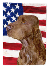 Load image into Gallery viewer, USA American Flag with Field Spaniel Garden Flag – Decorative Outdoor Yard Flag