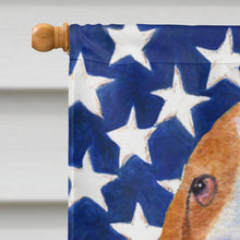 Load image into Gallery viewer, USA American Flag with Basset Hound Flag Canvas House Size
