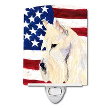 Load image into Gallery viewer, USA American Flag with Scottish Terrier Ceramic Night Light SS4015CNL