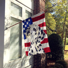 Load image into Gallery viewer, USA American Flag with Dalmatian Flag Canvas House Size