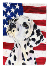 Load image into Gallery viewer, USA American Flag with Dalmatian Flag Canvas House Size