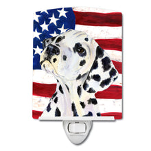 Load image into Gallery viewer, USA American Flag with Dalmatian Ceramic Night Light SS4018CNL