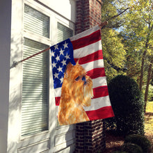 Load image into Gallery viewer, USA American Flag with Brussels Griffon Flag Canvas House Size