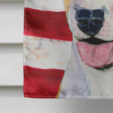 Load image into Gallery viewer, USA American Flag with Bull Terrier Flag Canvas House Size